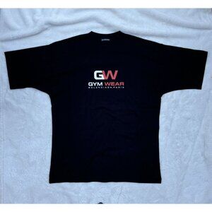 Balenciaga Gym Wear Collection Logo Black Tee